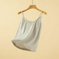 thumbnail image 2 of Tank Tops for Women Velvet Fleece Base Layer Sleeveless Crewneck Pullover Solid Straps Vest Khaki L, 2 of 3
