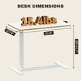 thumbnail image 4 of ACTIVESIT White 32"x18" Adjustable Overbed Bedside Table with Wheels Laptop Table Standing Computer Desk Portable Stand-up Work Station Cart Tray Side Table for Sofa and Bed, 4 of 8