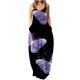 thumbnail image 1 of Vestido largo de playa ajustado con estampado Floral a rayas sin mangas con cuello en V y cintura media a la moda para mujer Pompotops ghjkhdj8355, 1 of 5