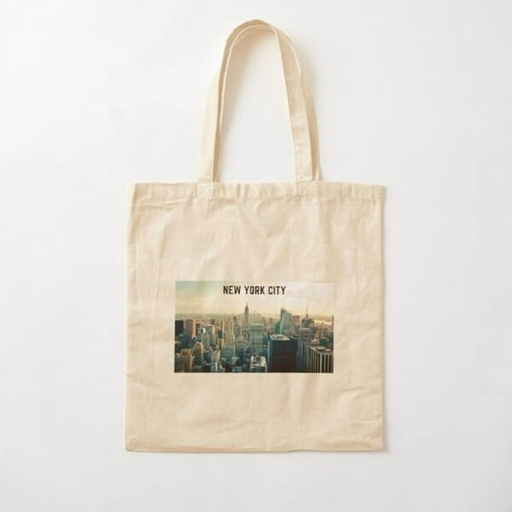 New York City Cotton Tote Bag Canvas Tote Bag, Family Gift For Mother, Her
