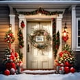 thumbnail image 6 of ‌Holiday Door Cover Reversible Christmas New Year Decor Winter Party Backdrop School Classroom Office Festive Home Decoration Polyester Door Hanging‌, 6 of 9