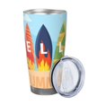 thumbnail image 2 of Salouo Hello Summer3 Print 20oz Tumbler with Lid,Stainless Steel Vacuum Insulated Tumbler Durable Insulated Coffee Mug Thermal Cup with Splash Proof Sliding Lid-Straw Two-piece Set, 2 of 8