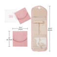 thumbnail image 3 of Travel Jewelry Organizer-Case Small Jewelry Storage Book Bag for Traveling Portable Foldable Jewellery Pouch Roll Holder Pink, 3 of 4
