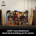 thumbnail image 3 of LEGO Icons Bookstore: Book Nook - Building Set for Adults, Ages 18+ - Book Shelf Decor for Men & Women - Model Kit for Display - Gift for Birthdays - 11379, 3 of 8