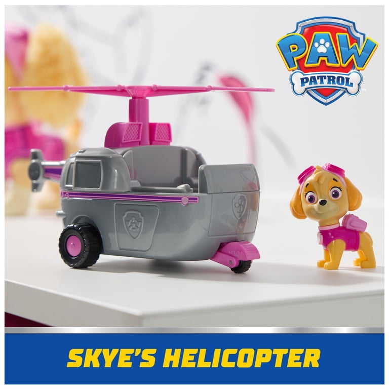 Paw Patrol – Helicóptero De Rescate Search & Rescue Con Figura De Skye Y Canguro, Vehículo Con Propulsión, Juguete Para Niños De 3 Años O Más