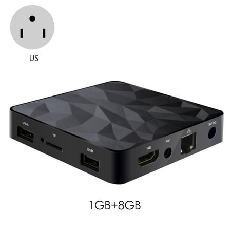 Android 4k Tv Box Smart Tv Box With Wifi, Mini Android 7.1 TV Box 4K Smart HD Media Player 2.4G WiFi Amlogic S905W Quad Core H.265 3D (1+8GB) ()