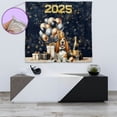 thumbnail image 4 of Happy New Year Basset Hound Welcome 2025 Balloon Firework Party Tapestry Bassets Dog Breed Lovers Gifts Idea Wall Hanging Backdrop Home Decor - 01014, 4 of 5