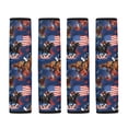 thumbnail image 5 of Chririnla Car Seat Belt Pads Soft Seat Belt Shoulder Pad Polyester Fabric Comfortable, Suitable for Auto Cars, American Flag Horse Racing Theme, 5 of 8