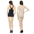 thumbnail image 5 of MeMoi Women's 2 Pack Nylon Braless Racerback Tank - Womens - Female (L, Nude-Black), 5 of 6