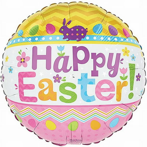Happy Easter Pattern 17-inch Foil Balloon