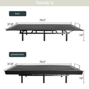 Einfach 14 Adjustable Wireless Control and Metal Support Bed Frame, Split King