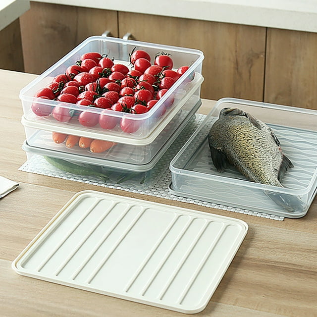 Caja Rectangular Sellada De Plástico ANGGREK Para Bolas De Masa Hervida Para Nevera