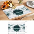 thumbnail image 6 of Ink Green Mountain Placemats Set of 12 Watercolor Ombre Landscape Place Mats Indoor Wipeable Table Mats Washable Cloth Dining Table Placemats for Kitchen Holiday Party Home Decor 13x19 Inch, 6 of 9