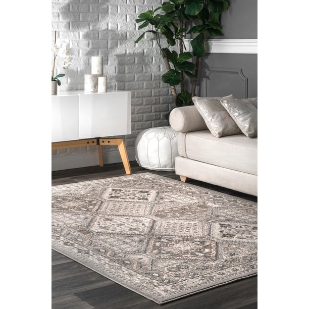 nuLOOM Polypropylene Vintage Tile Becca Area Rug or Runner