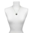 thumbnail image 3 of Delight Jewelry Silvertone Antiqued Round Seal - Initial - C - Hockey Ring Charm Necklace, 18", 3 of 4