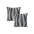 thumbnail image 2 of Ox Bay Hampton Set of 2 Blue/White Transitional Striped 22" x 22” Cotton Adult Decorative Throw Pillow Covers, 2 of 6