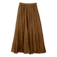 thumbnail image 6 of Elegant Flowy Women's High Waist Skirt Boho Maxi Long Skirt with Elastic Waist for Daily Wear and Party, 6 of 6