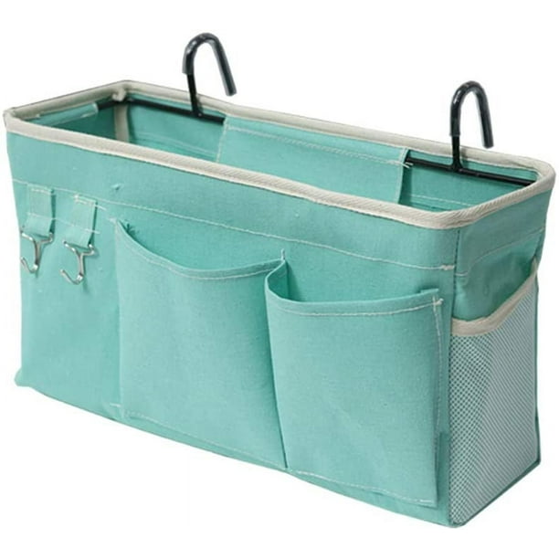 Organizador colgante para mesita de noche Laklulu, organizador para literas y camas de hospital, barandillas para cama de dormitorios, se pueden colocar anteojos, libros, teléfonos móviles y llaves