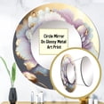 thumbnail image 3 of Designart "Single Flower in Purple Hue I" Floral Rund Mirror For Wall Decor - Large Pink Round Print Mirror - Round Traditional Mirror - Wall Mounted Round Large Mirror - 36" x 36", 3 of 6