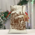 thumbnail image 5 of Naloa Train Drawstring Christmas Bags, 3D Xmas Gift Bags, Christmas Wrapping Bags, Xmas Goodie Bags, Treat Pouch Bags, Party Favor Bags-Medium, 5 of 9