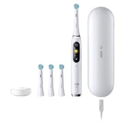 Oral-B Toothbrush, iO Series 9 Electric Toothbrush with 4 Brush Heads, White Alabaster