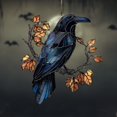 thumbnail image 6 of Clearance Under $0.8! 1PC Acrylic Crow on Lamp Ornament, Gothic Halloween Hanging Decor for Dark Academia Home, Acrylic, (One Size, C), 6 of 7