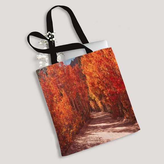 ABPHQTO Fall Foliage Canvas Bag Reusable Tote Grocery Shopping Bags Tote Bag 14x16 inch
