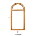 thumbnail image 5 of Farmhouse Style Rectangular Wooden Wall Mirror with Arched Top, Brown - Saltoro Sherpi, 5 of 5