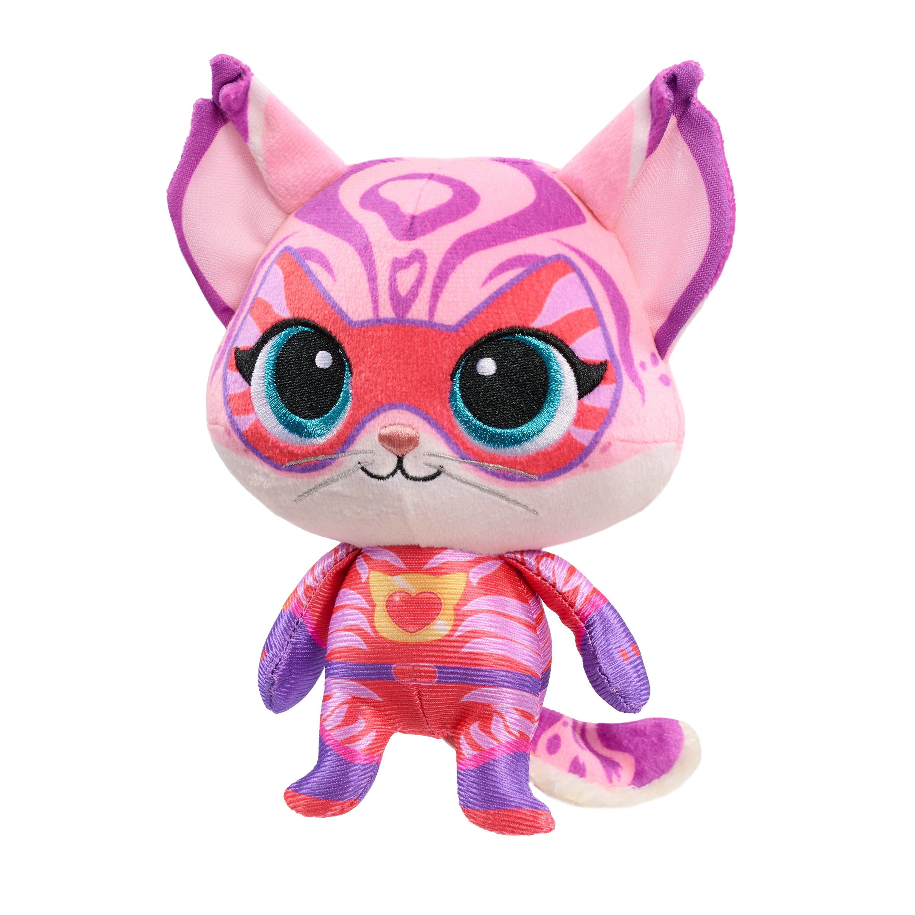 Disney Jr. SuperKitties Willa Small Plush Stuffed Animal with Glitter Eyes and Embroidered Details, , Ages 3+