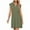 Army Green, variant on Young Adult Dresses Women's Fashion Summer Solid Color Sleeveless Lapel Casual Dress S-2XL Gift for Her
