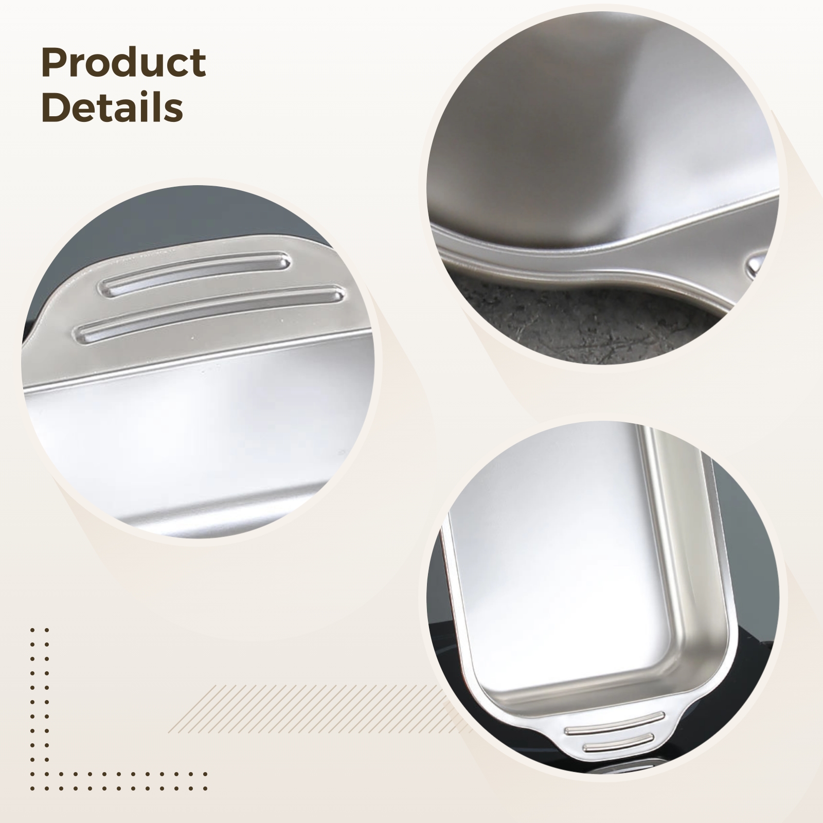 2PCS Stainless Steel Cake Pans, Rectangle Sheet Pans with Handles for Baking, Shallow Thickened Design, Easy-Clean Nonstick Pans for Oven Use, Ideal for Roasting and Cooking