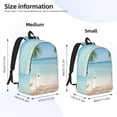 thumbnail image 3 of Naloa Starfish in Beach Canvas Backpack for Men Women Rucksack Casual Travel Daypack College Tote Satchel Bookbag for Teens-Small, 3 of 7