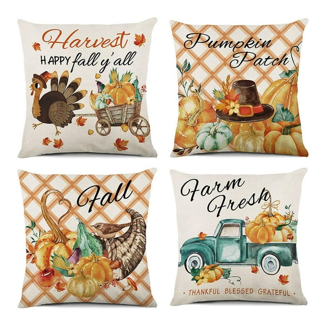 kurtrusly 4pieces Soft And Durable Pillowcase For Comfortable Halloween At Home Decorative Pillow Cover Halloween-17 1Set