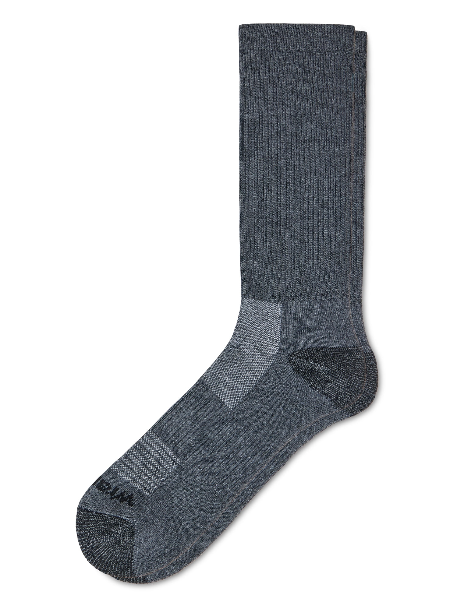 Wrangler Wool Blend Work Socks for Men, Size 6-12, Charcoal, 6 Pairs