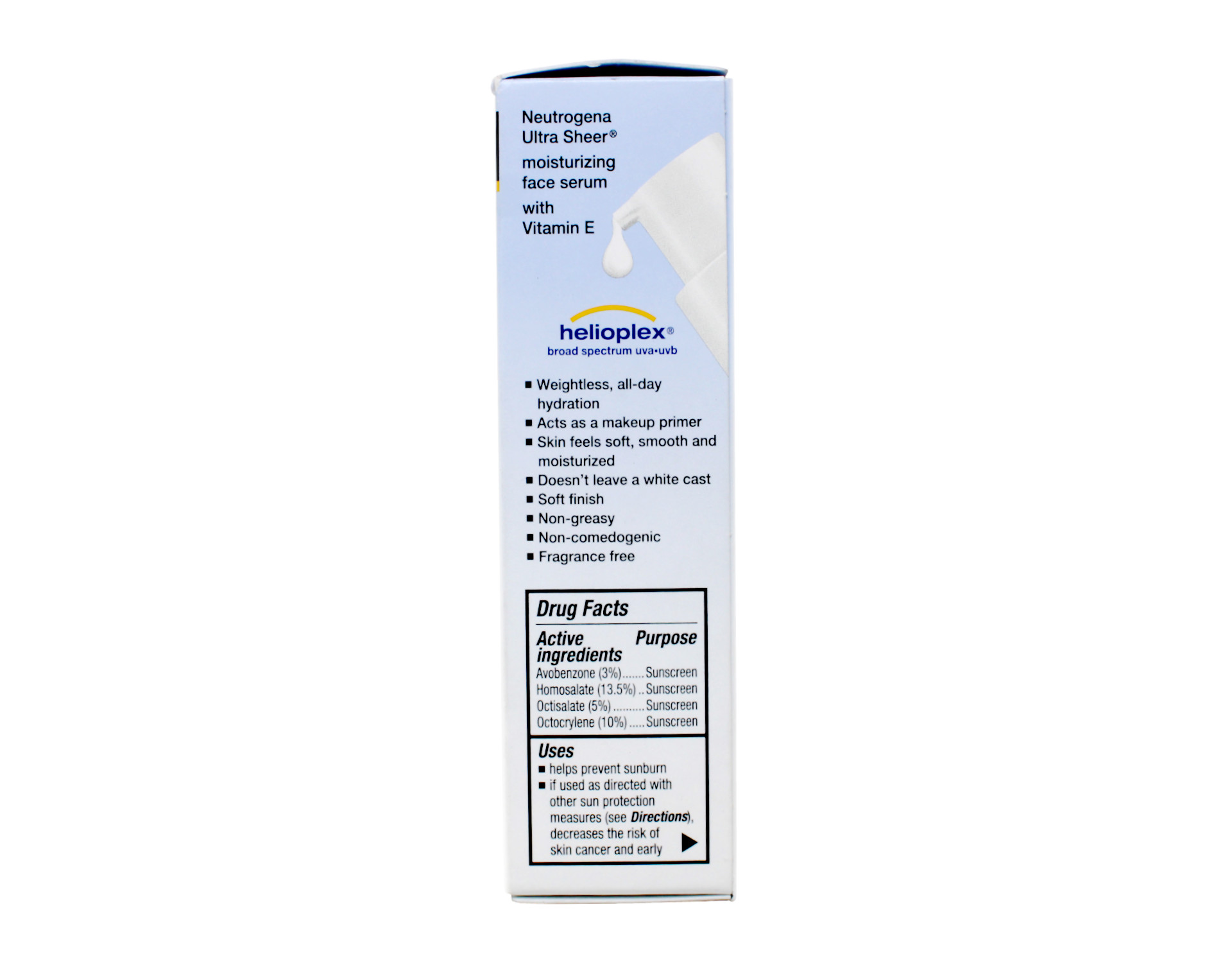 Neutrogena Ultra Sheer Moisturizing Face Serum with Vitamin E & SPF 60+, All Day Facial Sunscreen Serum with Broad Spectrum UVA/UVB Protection 1.7 oz - 3 Pack