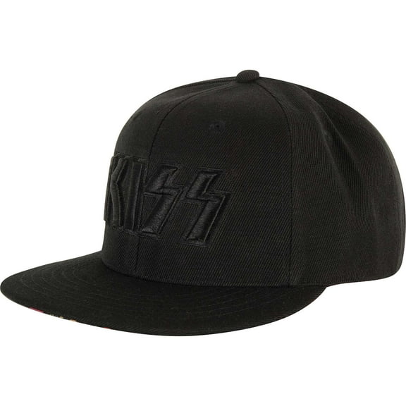 KISS Men's Neon Faces Hat Adjustable official Black