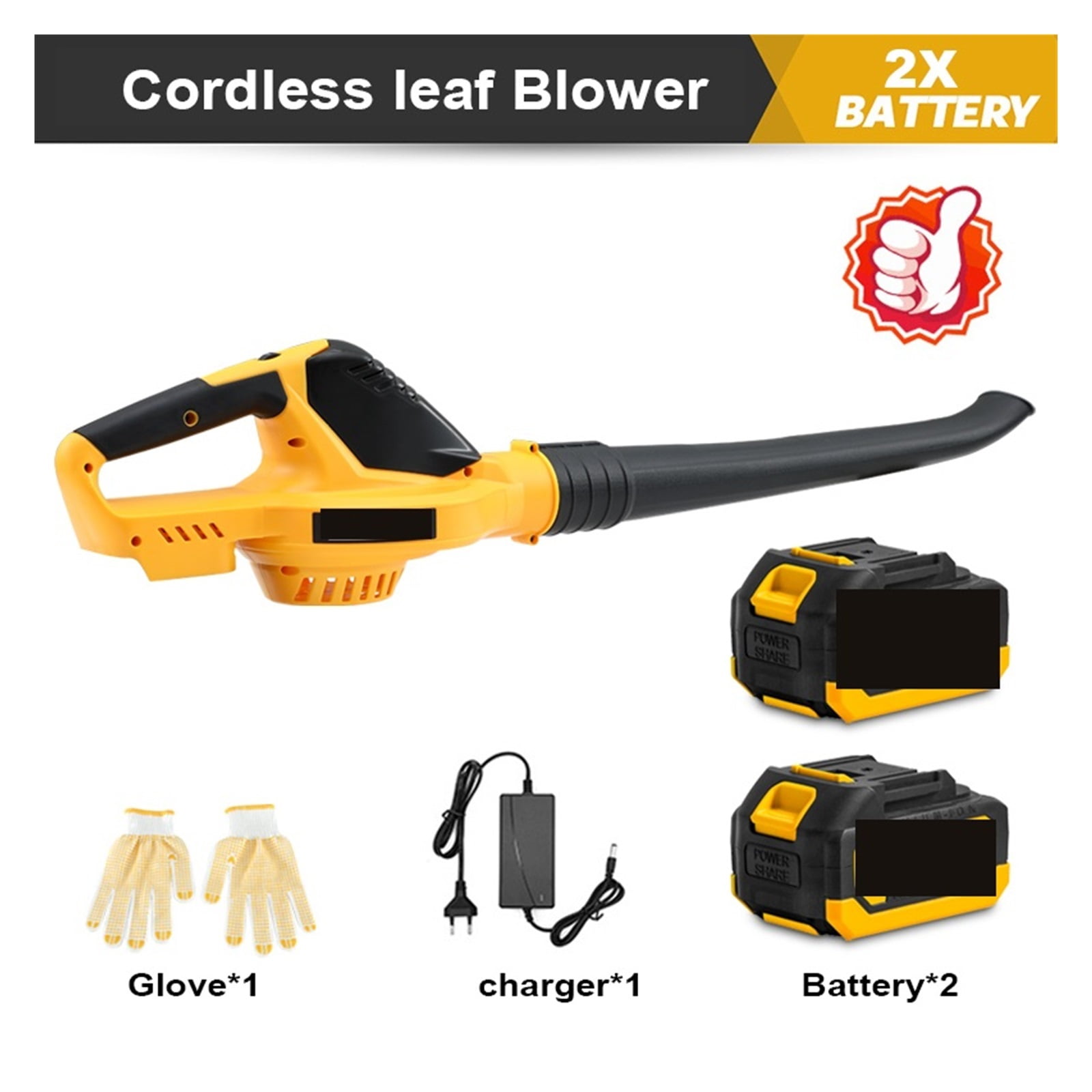 20V Electric Blower, Speed Adjustable Powerful 5000W Cordless Leaf Blower, Household Blowing Dust Blowing Snow Power Tools ,Powerful & Energy-Efficient