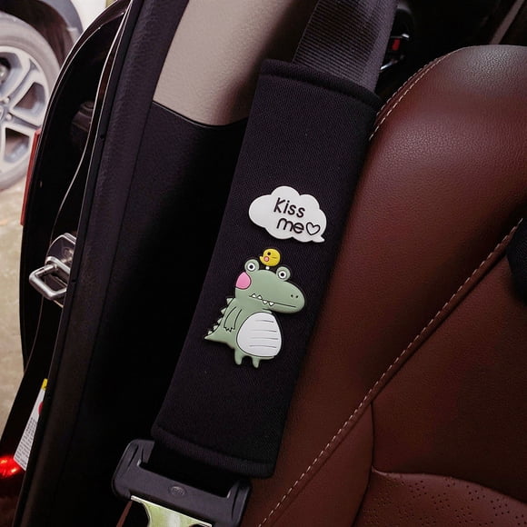 Summer Car Cute Seat Belt Shoulder Cover Cartoon Car Interior Decoration Safety Belt Cover Pair of Long Four Seasons Women