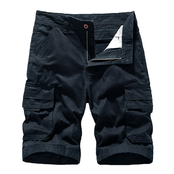 WREESH Men's Cargo Shorts Sports and Csaual Multi-Pockets Relaxed Summer Short Pants Outdoor Workout Shorts Blue