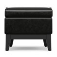 thumbnail image 5 of Oregon 42" W Storage Ottoman Bench with Tray in Midnight Black Faux Leather, 5 of 14