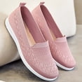 thumbnail image 6 of Hoshose Women's New Shallow Casual Mesh Cloth Slip on Shoes Soft Flat Sole Breathable Fashion Round Toe Shoes, 6 of 6