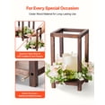 thumbnail image 3 of VEVOR 10 Set/30 Pcs Wooden Wedding Lantern Centerpiece, Includes 10 Wooden Lantern Candle Holder 10 Flameless LED Candle 10 Champagne Flower Wreath for Wedding Table Party Farmhouse Decor, Brown, 3 of 9