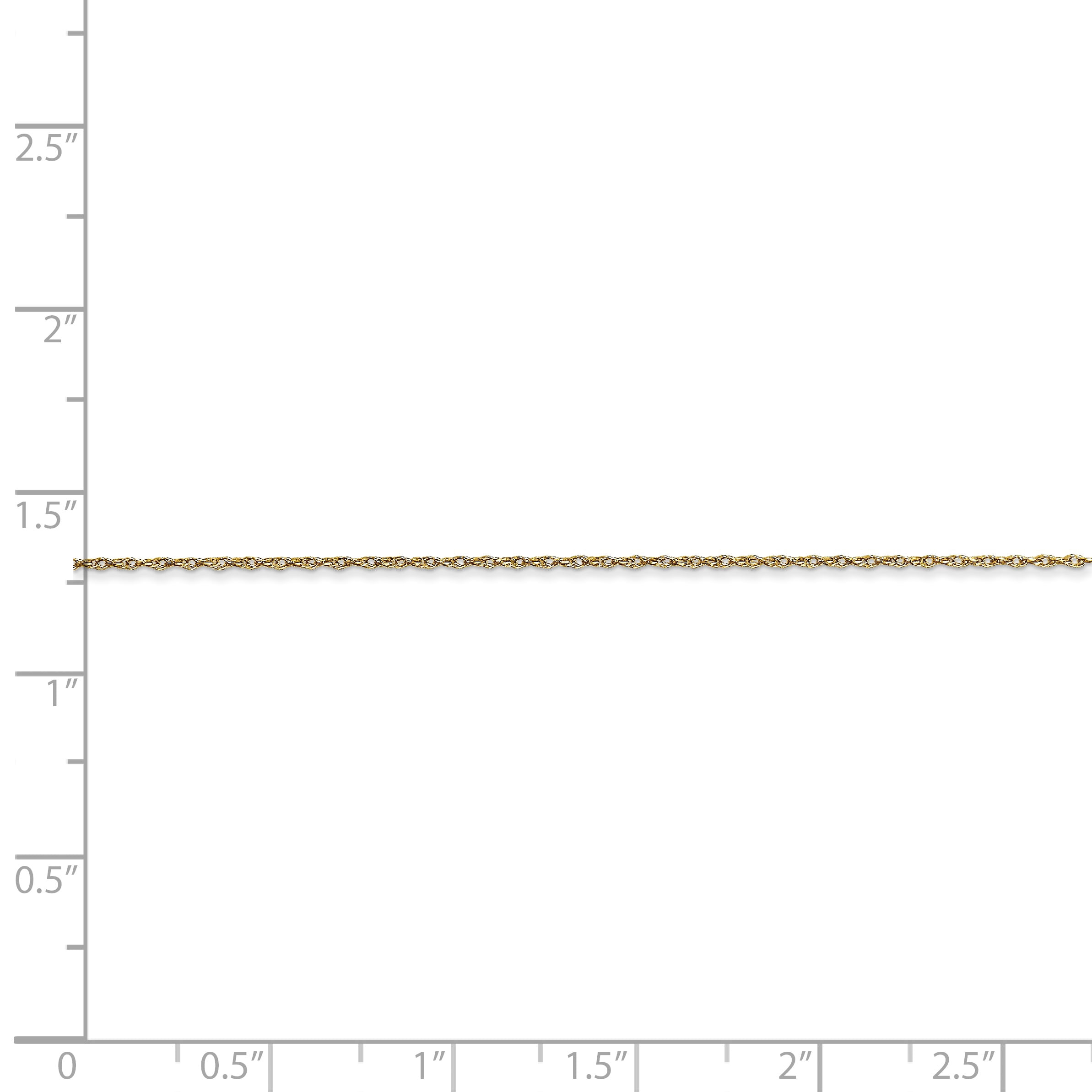 10k Yellow Gold .5mm Cable Link Rope Chain Necklace 20 Inch Pendant Charm Carded Fine Jewelry For Women Gifts For Her