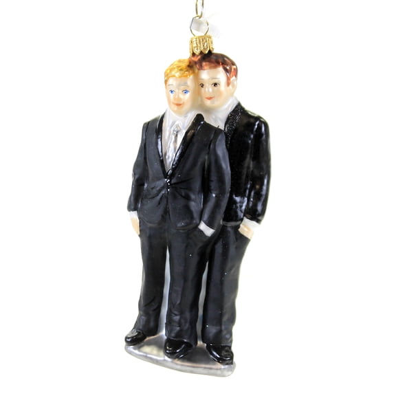 Christina's World Wedding Couple - 1 Glass Ornament 5 Inch, Glass - Marriage Equality Pride Love Luv049 Men