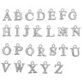 thumbnail image 1 of 26Pcs Rhinestone Letter Charms Alloy Letter Charms Mini Alphabet Pendants, 1 of 8