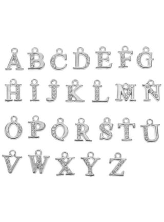  Honbay 2 Sets of A-Z 8mm Full Rhinestone Slide Charms Crystal Alphabet  Letter Beads for Bracelets Necklace Wristbands, Metal : Arts, Crafts &  Sewing