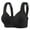 Black, variant on Women's Comfortable Non Underwire Bra Wide Shoulder Support Front Closure Soft Breathable Seamless T-Shirt Bra for Everyday Wear