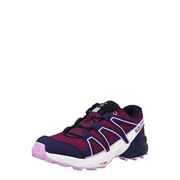 Salomon Speedcross J Trail Running, Plum Caspia/Evening Blue/Orchid, 3 US Unisex Big Kid