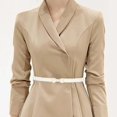 thumbnail image 6 of Segolike Women Waist Belt Stretch Waistband Cinch Belt for Coat Dress Decoration , White, 6 of 8