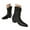 Black, variant on UngA Western Boots Wide Calf Womens Suede Mid Calf Boots 4 Way Fold Over Style Chunky Block Heel Booties Fall Winter Brown,6